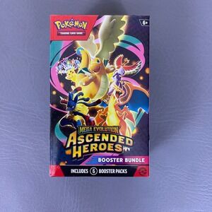 Pokemon TCG Mega Evolution Ascended Heroes Booster Bundle 6 Packs Factory Sealed